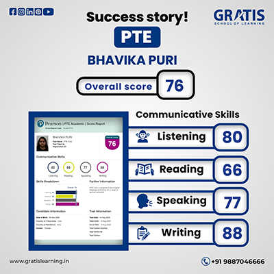 Bhavika pte result