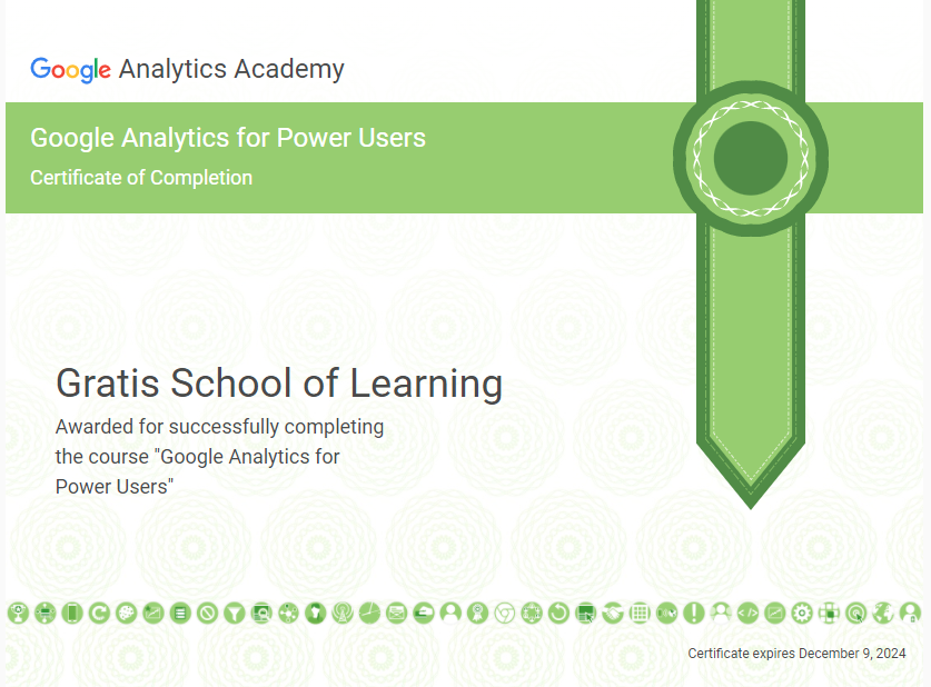 Google analytics for power users certification