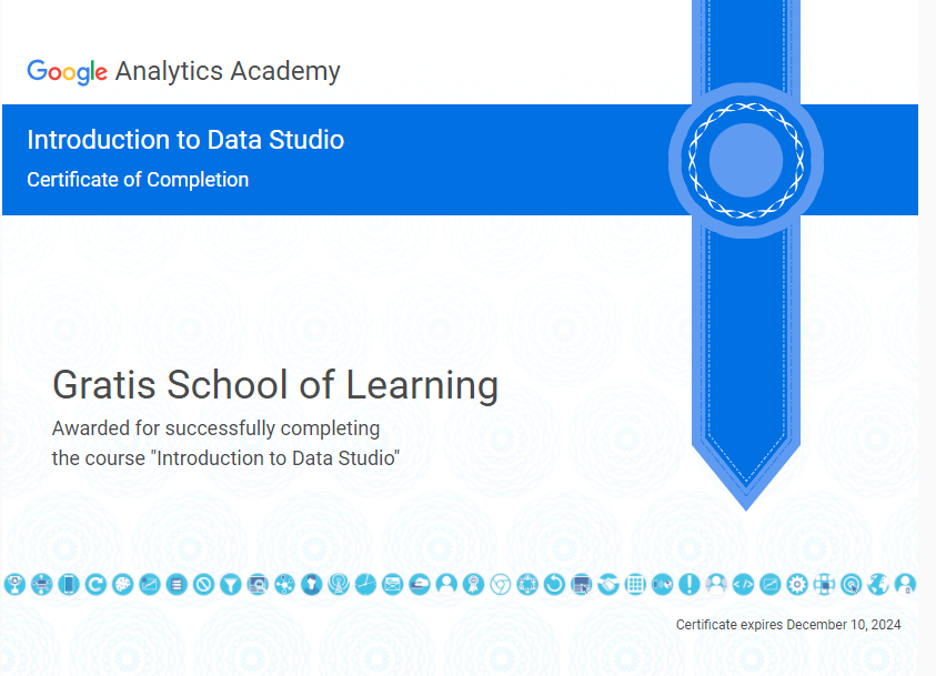 Introduction to data studio certification